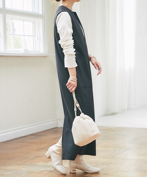 スリットジャンパースカート ジャンパースカート FURFUR サイド