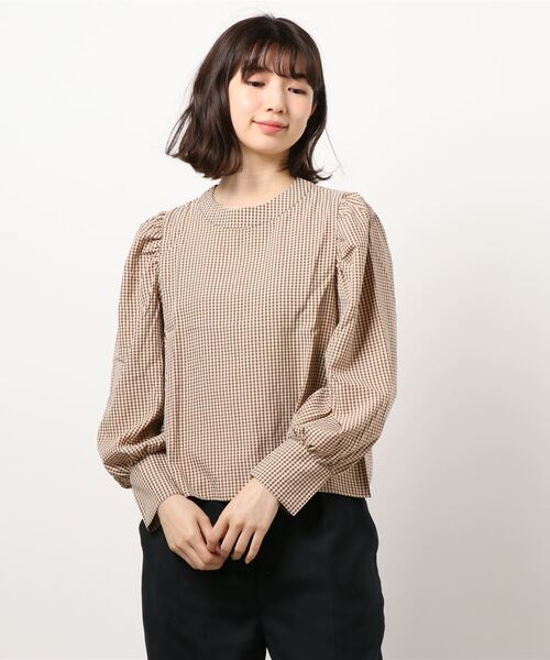 シャーリングシャツ×ニットビスチェセット LADYMADE（レディメイド）｜ シャーリングシャツ×ニットビスチェ