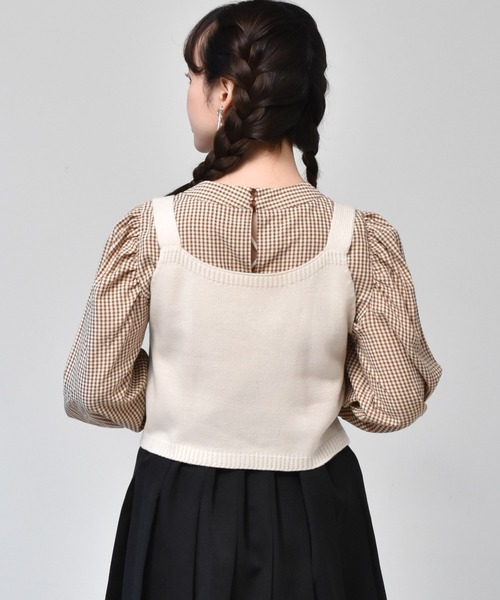 ems excite（エムズエキサイト）の「【セットアイテム】シャーリングニットビスチェSET（その他トップス・レディース・ブルー/アイボリー/イエロー・FREE）」の14枚目の写真