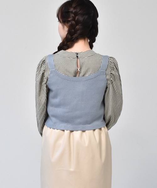 ems excite（エムズエキサイト）の「【セットアイテム】シャーリングニットビスチェSET（その他トップス・レディース・ブルー/アイボリー/イエロー・FREE）」の16枚目の写真