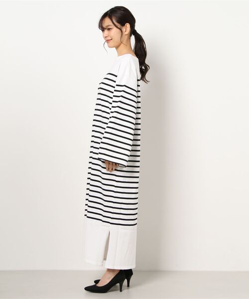 yuw（ユウ）の「パネルボーダーワンピース　943451（ワンピース・レディース・オレンジ系その他/ホワイト系その他/ブルー系その他・FREE）」の12枚目の写真