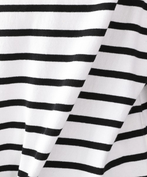 yuw（ユウ）の「パネルボーダーワンピース　943451（ワンピース・レディース・オレンジ系その他/ホワイト系その他/ブルー系その他・FREE）」の4枚目の写真