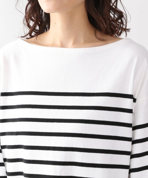 yuw（ユウ）の「パネルボーダーワンピース　943451（ワンピース・レディース・オレンジ系その他/ホワイト系その他/ブルー系その他・FREE）」の7枚目の写真