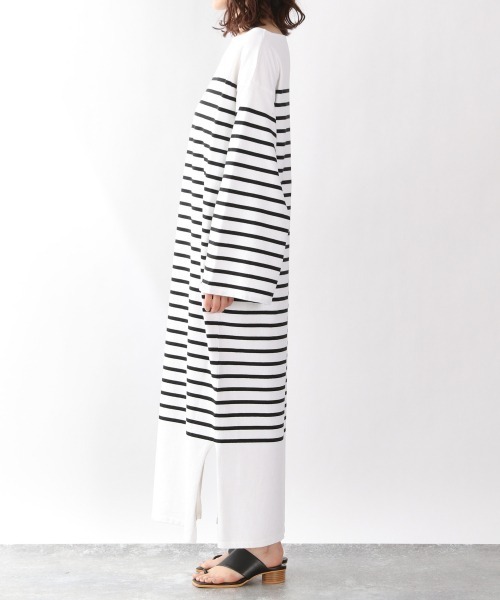 yuw（ユウ）の「パネルボーダーワンピース　943451（ワンピース・レディース・オレンジ系その他/ホワイト系その他/ブルー系その他・FREE）」の17枚目の写真