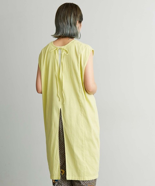 cardo fabrica（カルドファブリカ）の「.._近江ちぢみノースリプルオーバー（シャツ/ブラウス・レディース・ホワイト/イエロー/ブルー/ライトピンク・FREE）」の15枚目の写真