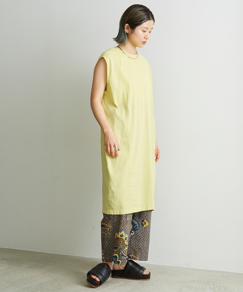 cardo fabrica（カルドファブリカ）の「.._近江ちぢみノースリプルオーバー（シャツ/ブラウス・レディース・ホワイト/イエロー/ブルー/ライトピンク・FREE）」の7枚目の写真