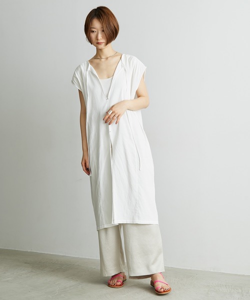 cardo fabrica（カルドファブリカ）の「.._近江ちぢみノースリプルオーバー（シャツ/ブラウス・レディース・ホワイト/イエロー/ブルー/ライトピンク・FREE）」の16枚目の写真