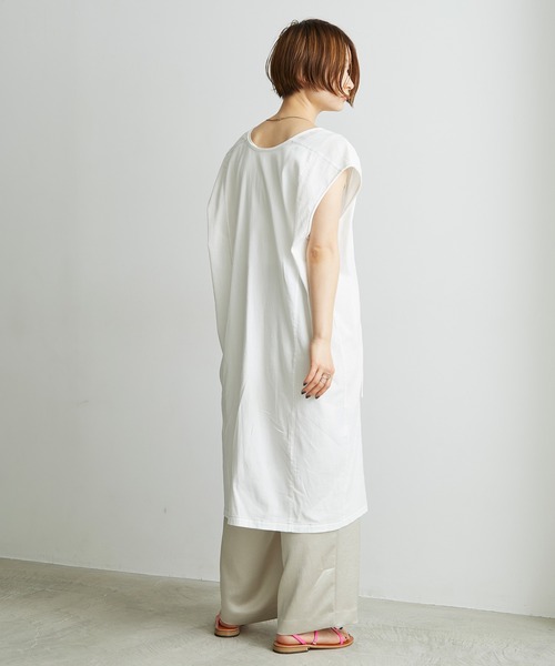 cardo fabrica（カルドファブリカ）の「.._近江ちぢみノースリプルオーバー（シャツ/ブラウス・レディース・ホワイト/イエロー/ブルー/ライトピンク・FREE）」の8枚目の写真