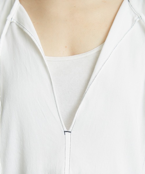 cardo fabrica（カルドファブリカ）の「.._近江ちぢみノースリプルオーバー（シャツ/ブラウス・レディース・ホワイト/イエロー/ブルー/ライトピンク・FREE）」の20枚目の写真