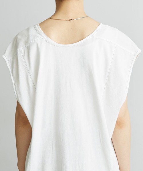 cardo fabrica（カルドファブリカ）の「.._近江ちぢみノースリプルオーバー（シャツ/ブラウス・レディース・ホワイト/イエロー/ブルー/ライトピンク・FREE）」の17枚目の写真