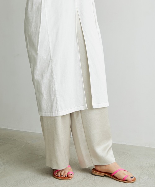 cardo fabrica（カルドファブリカ）の「.._近江ちぢみノースリプルオーバー（シャツ/ブラウス・レディース・ホワイト/イエロー/ブルー/ライトピンク・FREE）」の14枚目の写真