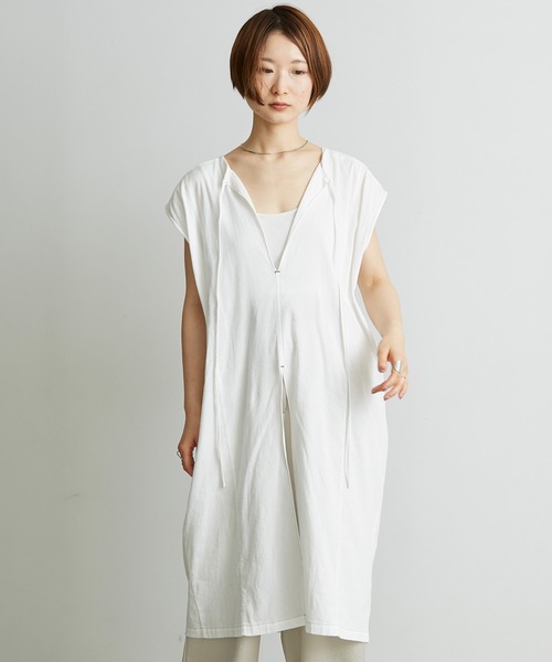 cardo fabrica（カルドファブリカ）の「.._近江ちぢみノースリプルオーバー（シャツ/ブラウス・レディース・ホワイト/イエロー/ブルー/ライトピンク・FREE）」の19枚目の写真