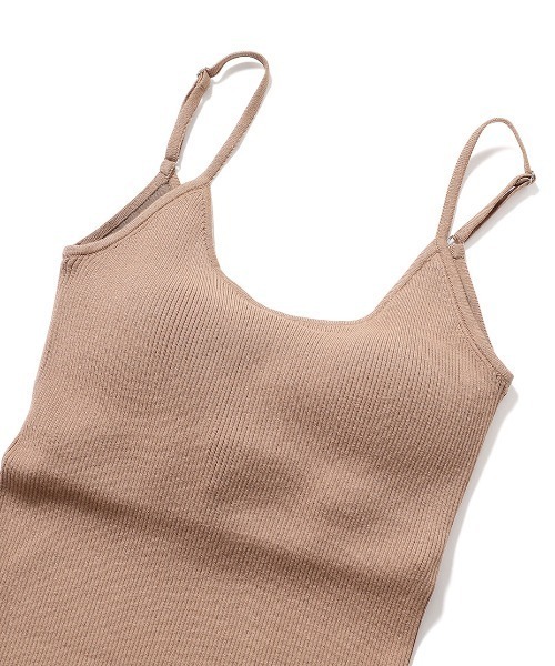 ROPE' PICNIC（ロペピクニック）の「カップ付きニットキャミソール（キャミソール・レディース・ブラウン/ブラック・38/36）」の2枚目の写真