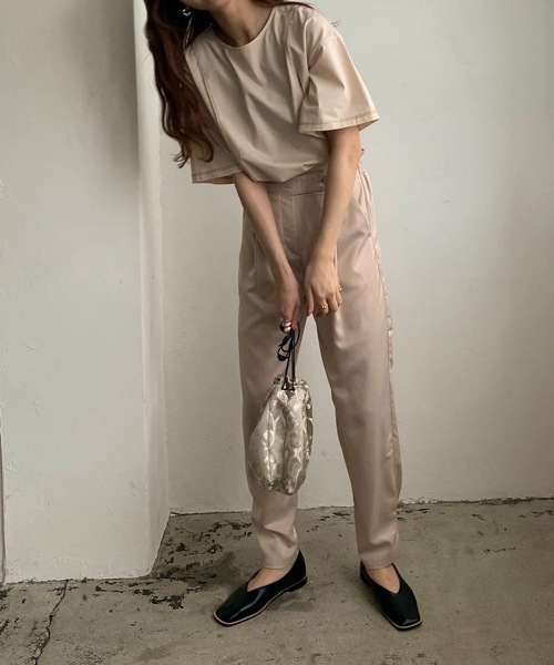 Amiur（エミレ）の「color stitch t shirt（Tシャツ/カットソー・レディース・ベージュ/アイボリー・FREE）」の8枚目の写真