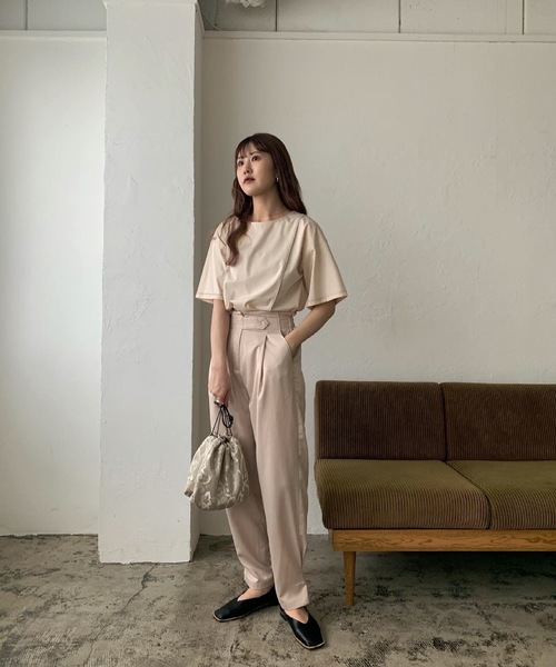 Amiur（エミレ）の「color stitch t shirt（Tシャツ/カットソー・レディース・ベージュ/アイボリー・FREE）」の20枚目の写真