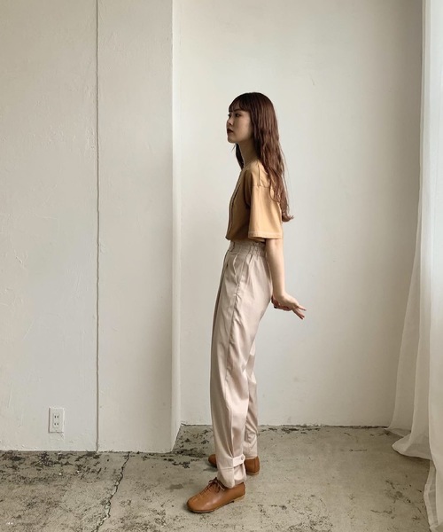 Amiur（エミレ）の「color stitch t shirt（Tシャツ/カットソー・レディース・ベージュ/アイボリー・FREE）」の17枚目の写真