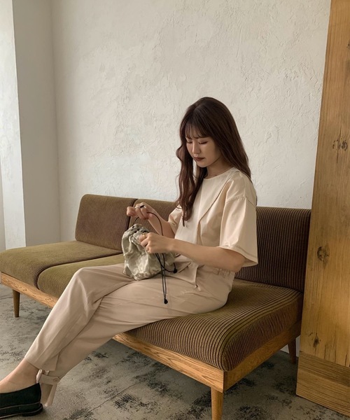 Amiur（エミレ）の「color stitch t shirt（Tシャツ/カットソー・レディース・ベージュ/アイボリー・FREE）」の16枚目の写真