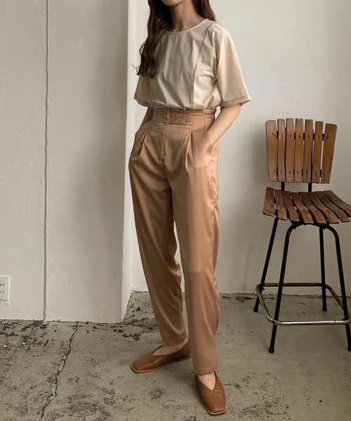 Amiur（エミレ）の「color stitch t shirt（Tシャツ/カットソー・レディース・ベージュ/アイボリー・FREE）」の13枚目の写真