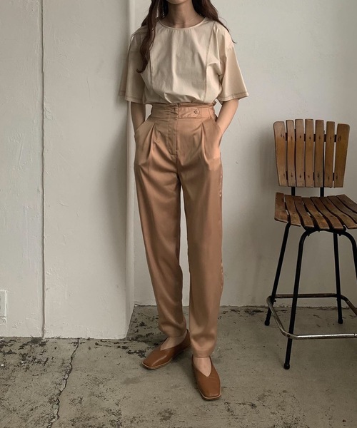 Amiur（エミレ）の「color stitch t shirt（Tシャツ/カットソー・レディース・ベージュ/アイボリー・FREE）」の18枚目の写真