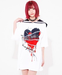 TRAVAS TOKYO（トラバス トウキョウ）の「『TRAVAS TOKYO/トラバス トーキョー』Bondage heart Sailor collar BIG Tee/セーラーカラー半袖Tシャツ（Tシャツ/カットソー）」