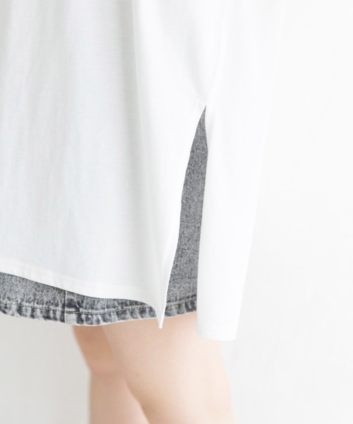 Mysa&Liina（ミーサリーナ）の「フレンチスリーブチーズプリントT（Tシャツ/カットソー・レディース・グレイッシュベージュ/オフホワイト/チャコールグレー・M）」の22枚目の写真