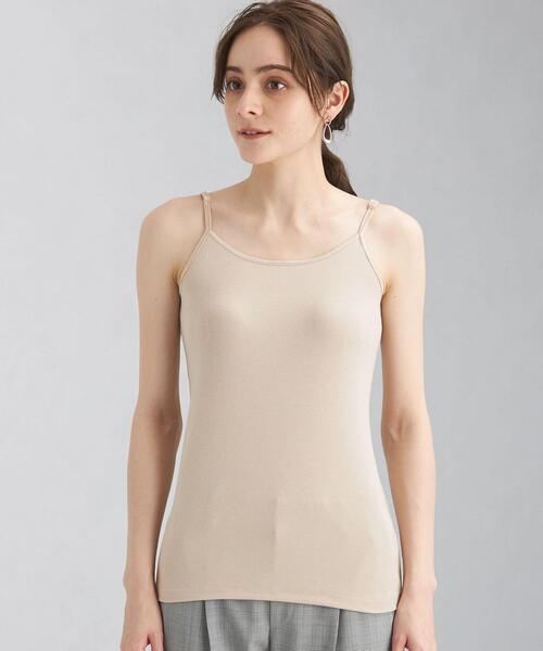 green label relaxing（グリーンレーベルリラクシング）の「D ドライグリーン インナー キャミソール（キャミソール・レディース・ホワイト/ブラック/ベージュ/オリーブ・40/38）」の5枚目の写真