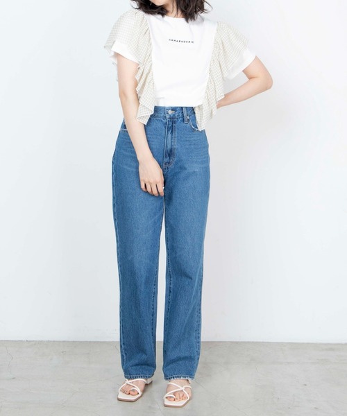 WEGO（ウィゴー）の「WEGO/ショルダーフリルロゴT（Tシャツ/カットソー・レディース・ホワイト/グリーン・FREE）」の12枚目の写真