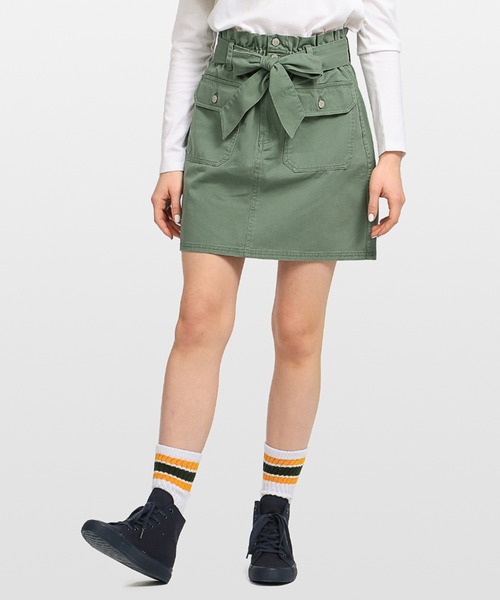 tommy jeans（トミー ジーンズ）の「フラッグロゴバッジワークスカート（スカート・レディース・カーキ・X-SMALL/SMALL/MEDIUM）」の12枚目の写真