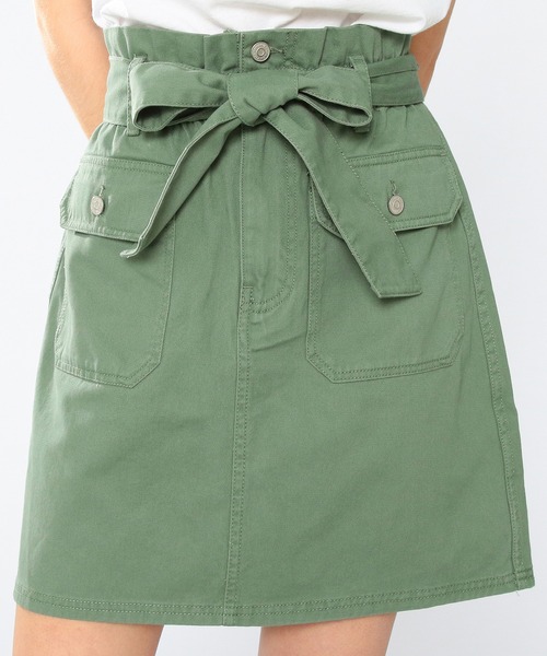 tommy jeans（トミー ジーンズ）の「フラッグロゴバッジワークスカート（スカート・レディース・カーキ・X-SMALL/SMALL/MEDIUM）」の10枚目の写真
