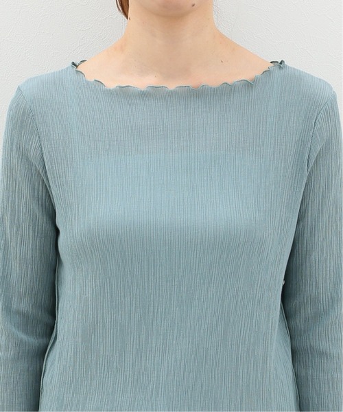 SLOBE IENA（スローブイエナ）の「シャーリングプルオーバー【手洗い可能】◆（Tシャツ/カットソー・レディース・ホワイト/ブラック/サックスブルー・FREE）」の13枚目の写真