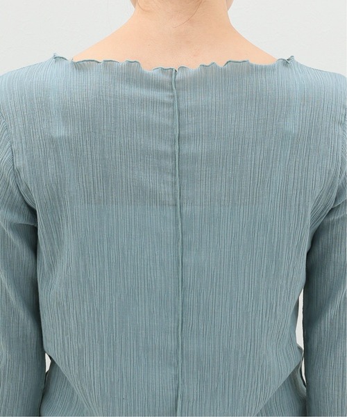 SLOBE IENA（スローブイエナ）の「シャーリングプルオーバー【手洗い可能】◆（Tシャツ/カットソー・レディース・ホワイト/ブラック/サックスブルー・FREE）」の14枚目の写真