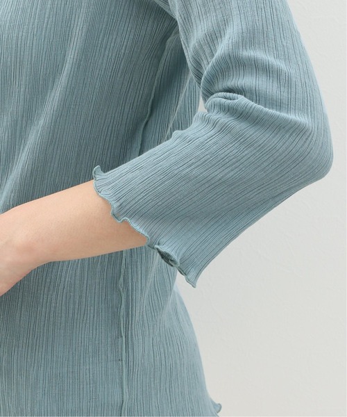 SLOBE IENA（スローブイエナ）の「シャーリングプルオーバー【手洗い可能】◆（Tシャツ/カットソー・レディース・ホワイト/ブラック/サックスブルー・FREE）」の17枚目の写真