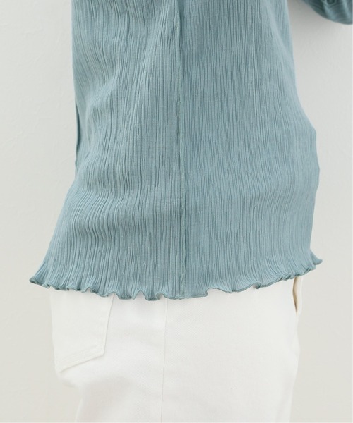 SLOBE IENA（スローブイエナ）の「シャーリングプルオーバー【手洗い可能】◆（Tシャツ/カットソー・レディース・ホワイト/ブラック/サックスブルー・FREE）」の18枚目の写真