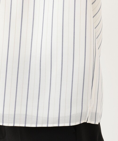 J.PRESS(ジェイプレス)の「シアーチェック&ストライプ カットソー(Tシャツ/カットソー・レディース・ホワイト系1/ダークブラウン系4/ベージュ系1/ネイビー系4・MEDIUM/LARGE)」の17枚目の写真