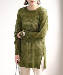 ＡＮＤＪ | 【2021/SS】コットンタッチフィッシュネットメッシュ編みニット(ニット/セーター)