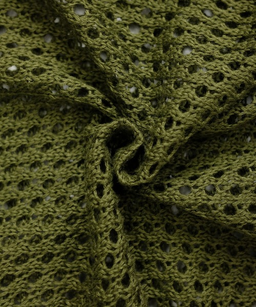 ＡＮＤＪ（アンドジェイ）の「コットンタッチフィッシュネットメッシュ編みニット（ニット/セーター・レディース・グリーン/マスタード/ライム/アイボリー/ブラック・M）」の21枚目の写真