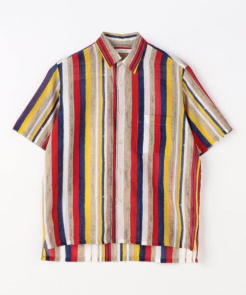 SOULEIADO（ソレイアード）の「インドコットン ショートスリーブシャツ（シャツ/ブラウス・メンズ・グレー系その他/ブラウン系その他/ブラウン系その他2/ベージュ系その他2・4/6/5/XS）」の3枚目の写真