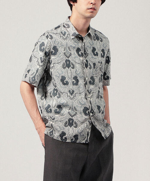 SOULEIADO（ソレイアード）の「インドコットン ショートスリーブシャツ（シャツ/ブラウス・メンズ・グレー系その他/ブラウン系その他/ブラウン系その他2/ベージュ系その他2・4/6/5/XS）」の5枚目の写真