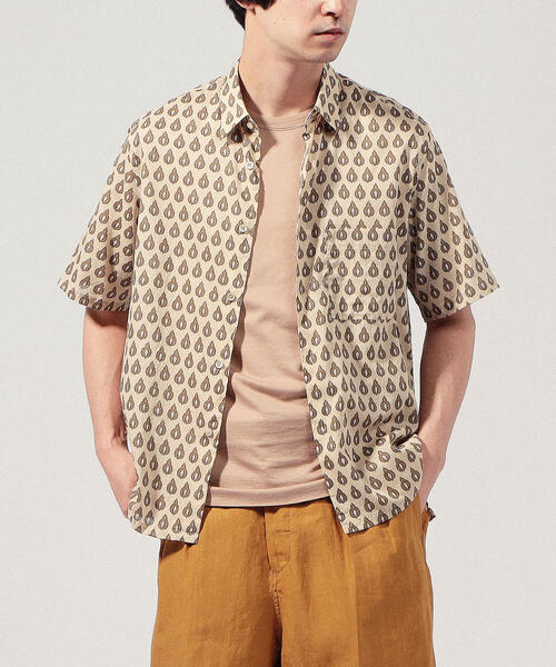 SOULEIADO（ソレイアード）の「インドコットン ショートスリーブシャツ（シャツ/ブラウス・メンズ・グレー系その他/ブラウン系その他/ブラウン系その他2/ベージュ系その他2・4/6/5/XS）」の6枚目の写真