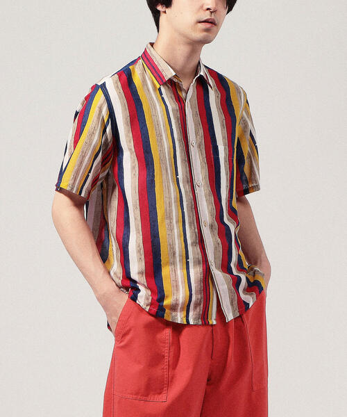 SOULEIADO（ソレイアード）の「インドコットン ショートスリーブシャツ（シャツ/ブラウス・メンズ・グレー系その他/ブラウン系その他/ブラウン系その他2/ベージュ系その他2・4/6/5/XS）」の8枚目の写真