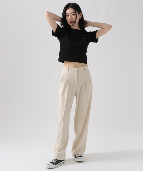 ALAND（エーランド）の「3.3Field Trip／2TUCK STRETCH パンツ 2951433（スラックス・レディース・ブラック/パープル/アイボリー・SMALL/MEDIUM）」の15枚目の写真