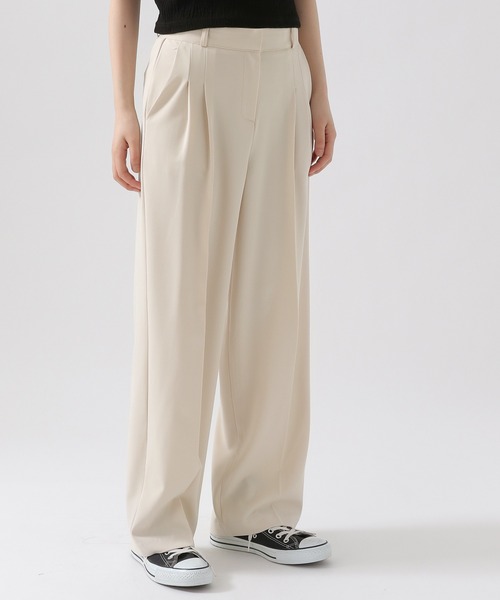 ALAND（エーランド）の「3.3Field Trip／2TUCK STRETCH パンツ 2951433（スラックス・レディース・ブラック/パープル/アイボリー・SMALL/MEDIUM）」の4枚目の写真