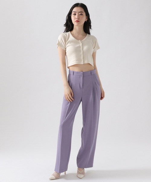 ALAND（エーランド）の「3.3Field Trip／2TUCK STRETCH パンツ 2951433（スラックス・レディース・ブラック/パープル/アイボリー・SMALL/MEDIUM）」の7枚目の写真