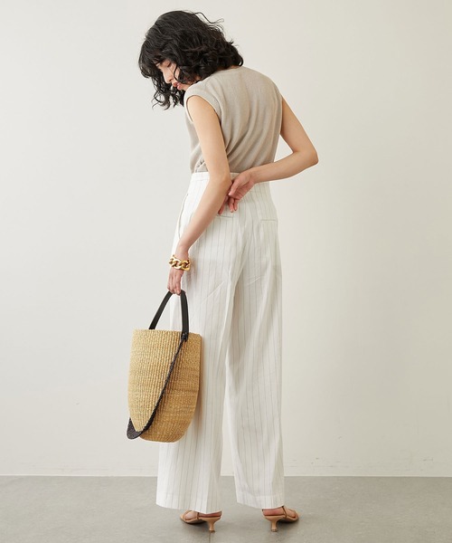 新品未使用Whim Gazetteリネンストレッチパンツ ストレッチパンツ | Whim Gazette(ウィム ガゼット)レディース