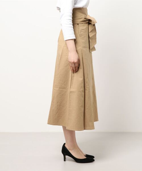 flower（フラワー）の「ボリュームリボンスカート（スカート・レディース・アイボリー/ベージュ・FREE）」の4枚目の写真