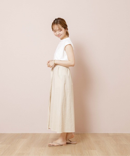 flower（フラワー）の「ボリュームリボンスカート（スカート・レディース・アイボリー/ベージュ・FREE）」の5枚目の写真