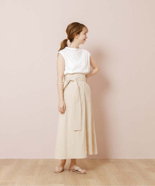 flower（フラワー）の「ボリュームリボンスカート（スカート・レディース・アイボリー/ベージュ・FREE）」の6枚目の写真