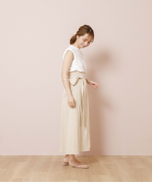 flower（フラワー）の「ボリュームリボンスカート（スカート・レディース・アイボリー/ベージュ・FREE）」の7枚目の写真