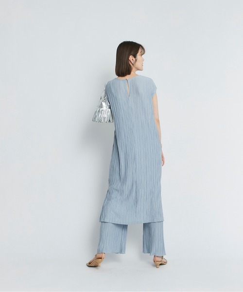 RIVE DROITE（リヴドロワ）の「プリーツセットアップ（ワンピース・レディース・ライトベージュ/ブルー・FREE）」の5枚目の写真