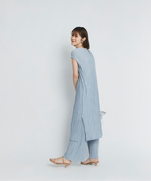 RIVE DROITE（リヴドロワ）の「プリーツセットアップ（ワンピース・レディース・ライトベージュ/ブルー・FREE）」の18枚目の写真